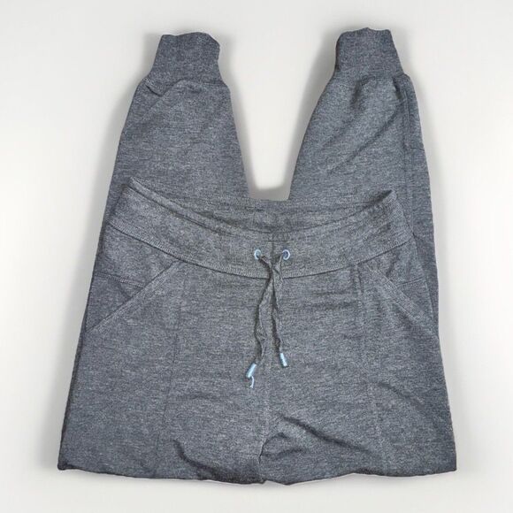 Women's The Black Dog Gray Jogger Pants High Waist Drawstring With Pockets - Picture 10 of 15
